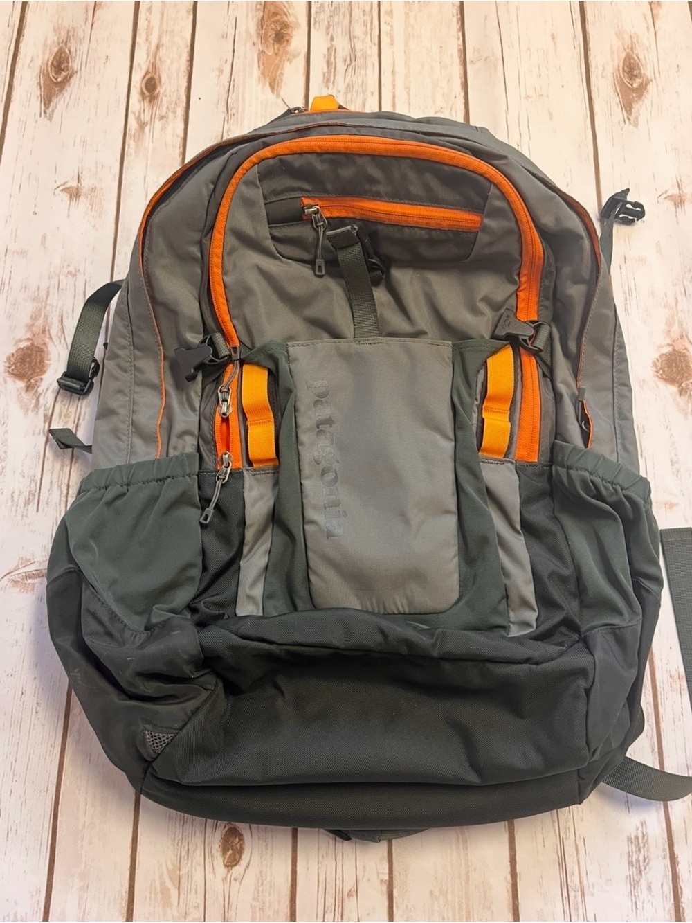 Patagonia Fuego 32l Black Gray and Orange Hiking Backpack